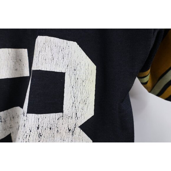 Vtg 70s Boys M Distressed Jack Lambert Pittsburgh Steelers Football Jersey USA - Picture 6 of 14